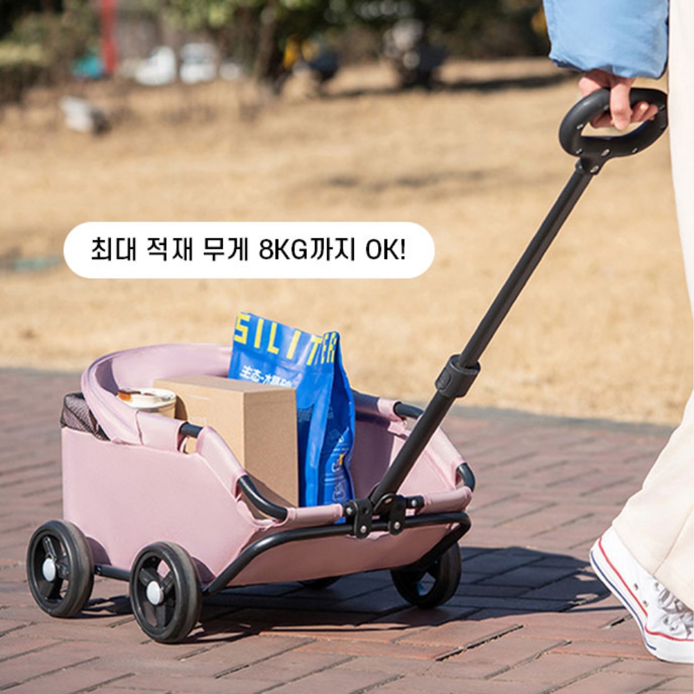 강아지저상형유모차 저상형개모차 반려동물 펫웨건 - 상세 이미지 2