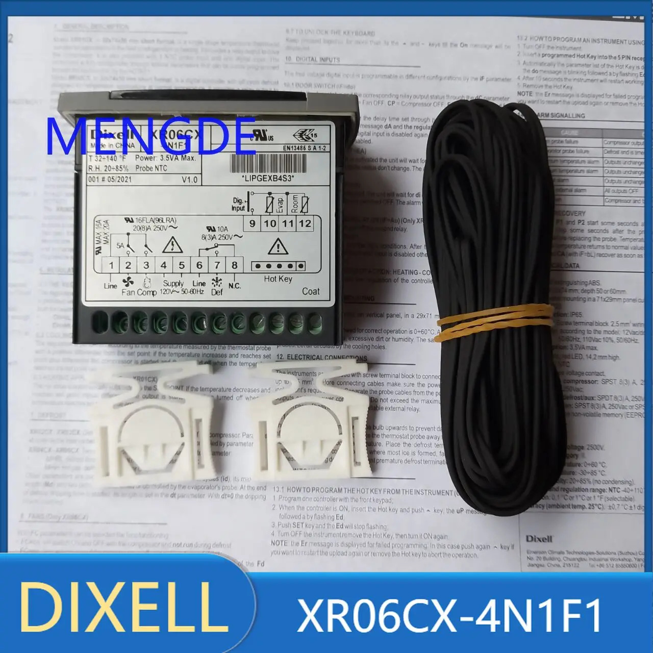 딕셀 온도 조절기 XR06CX-4N1F1 센서 조절 장치 120V