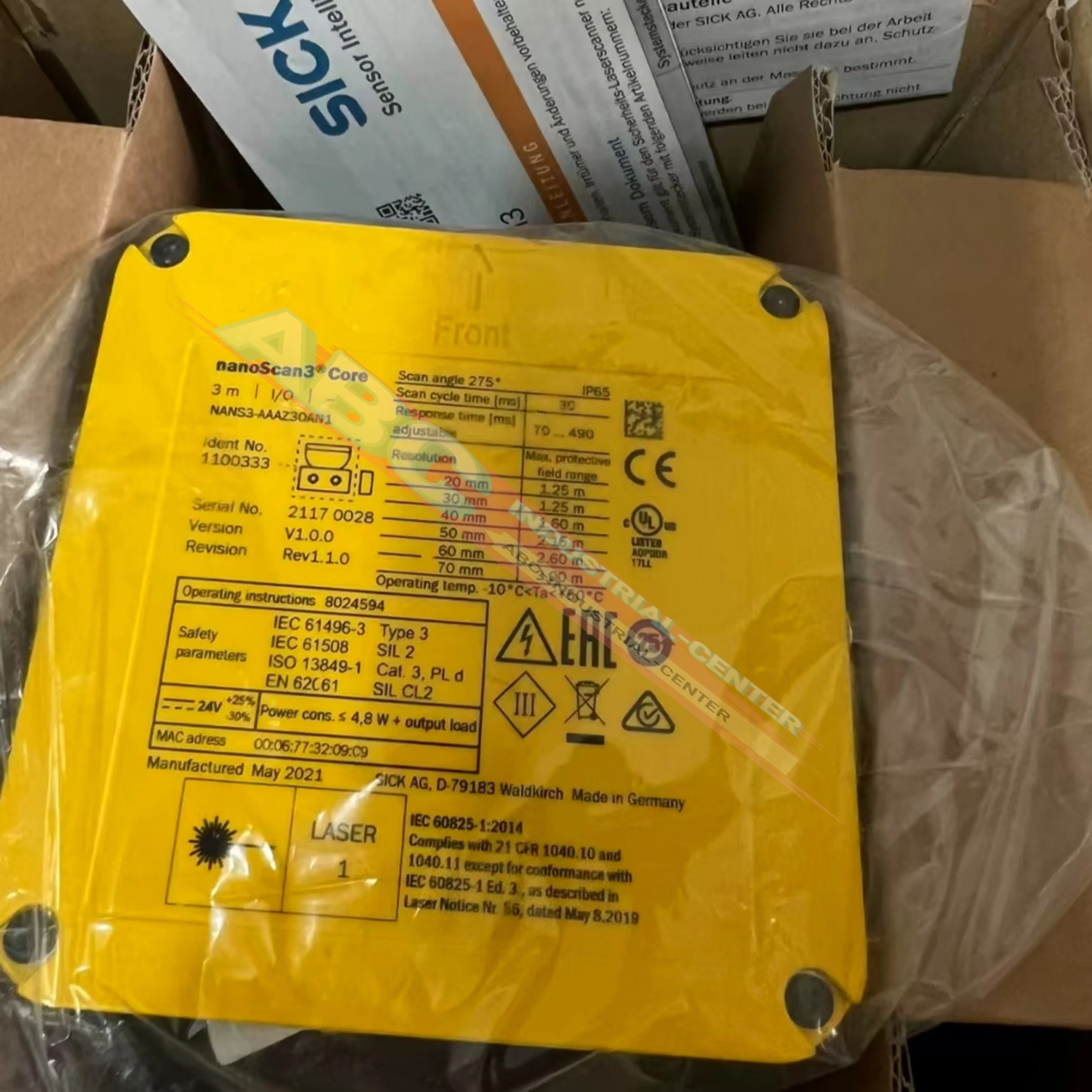 SRS50-HZA0-S39 UFN3-70B413 센서 WL100L-F2131