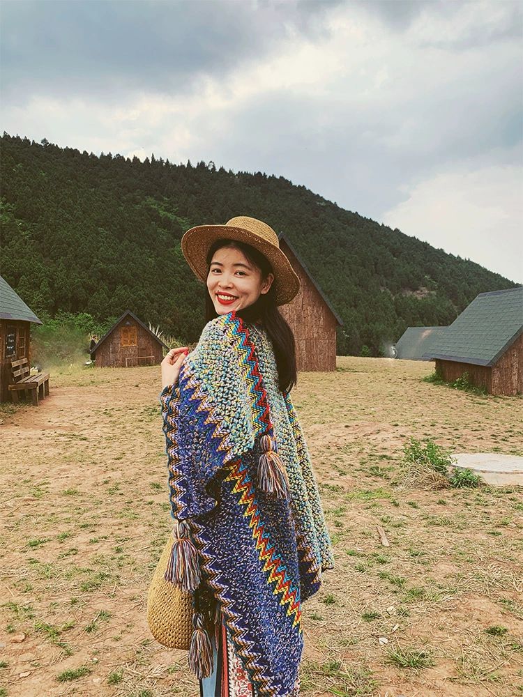 보헤미안 판초 캠핑 담요 여행용 망토 가디건 - 상세 이미지 2