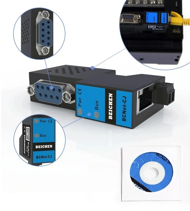 Omron CJ1M/CJ2M/CS1G 시리즈 PLC를 Modbus F TCP/IP UDP OPC 수집 모듈로 변환하기 BCNet-CJ 시리얼-이더넷 변환기