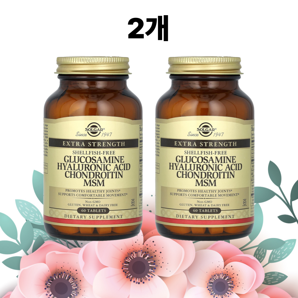 솔가 글루코사민 히알루론산 콘드로이친 MSM 1500mg 60정, 2개 - 상품 이미지