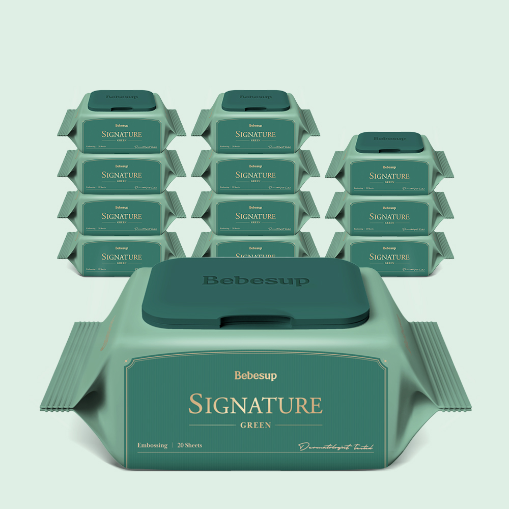 베베숲 시그니처 그린 20매 휴대 12팩 캡