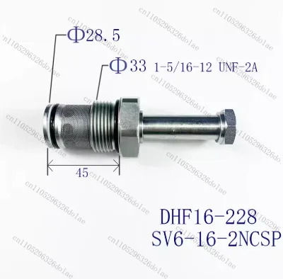1개 이위치 양방향 일반적으로 닫힌 나사형 카트리지 솔레노이드 밸브 DHF16-228/SV16-28/SV6-16-2NCSP