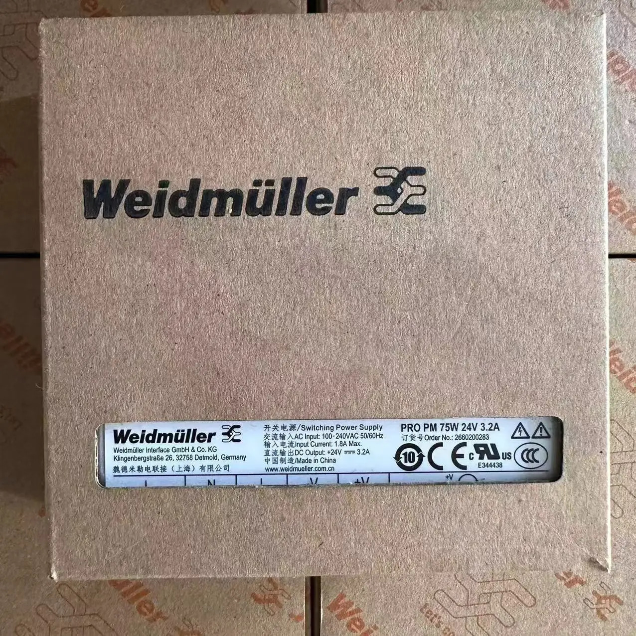 바이드뮬러 2660200283 PRO PM 75W 24V 3.2A 스위칭 전원공급장치 DC 플랫 패널