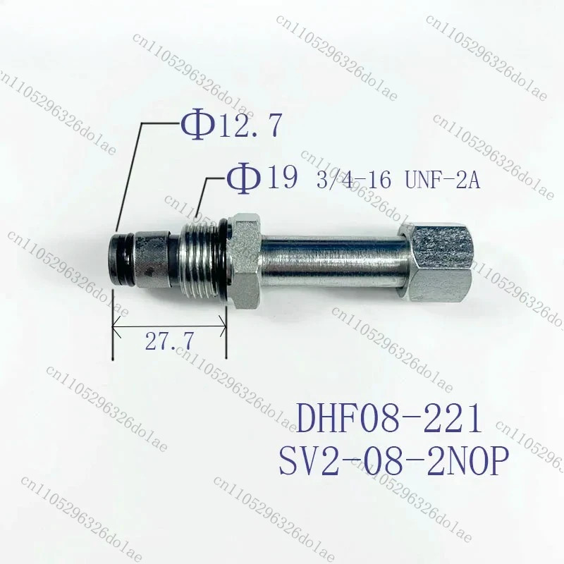 유압 나사형 카트리지 솔레노이드 밸브 DHF08-221 SV08-21 SV08-2NOP 두 위치 방향 일반적으로 열림