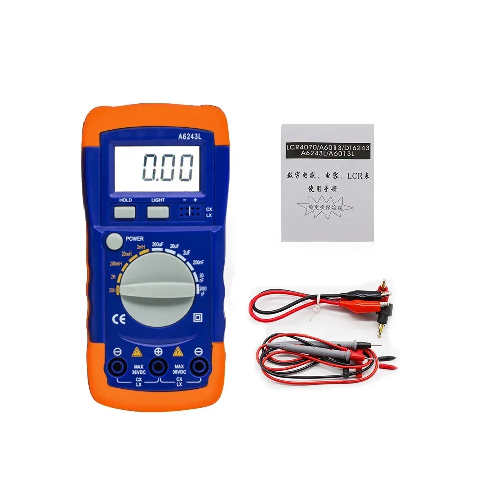 고정밀 A6243L 3 1/2 커패시터 인덕터 LC 미터 2nF-200uF 2mH-20H 호환 테스터 디지털 멀티미터