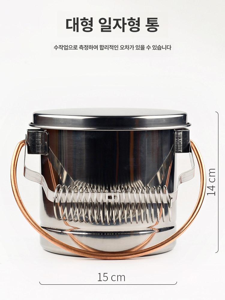 붓세척통 붓빨이통 스프링 대형 홀더 금속 손잡이 석유통 소형 펜 세척통 밀폐 뚜껑 포함 두꺼워진 - 상세 이미지 3