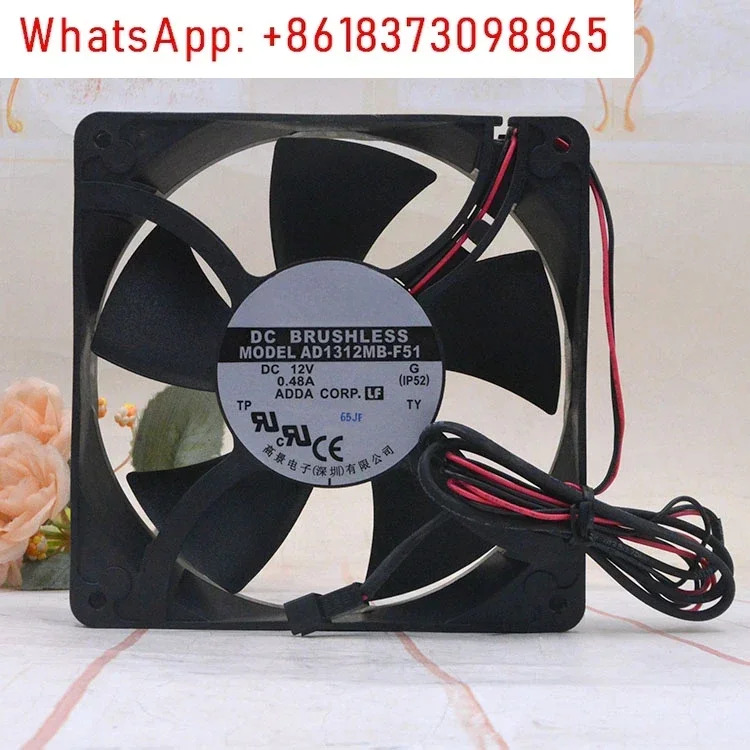 ADDA 12738 12V 0.48A 12.7cm AD1312MB-F51 얼음 저장 냉장 트럭 배기 팬