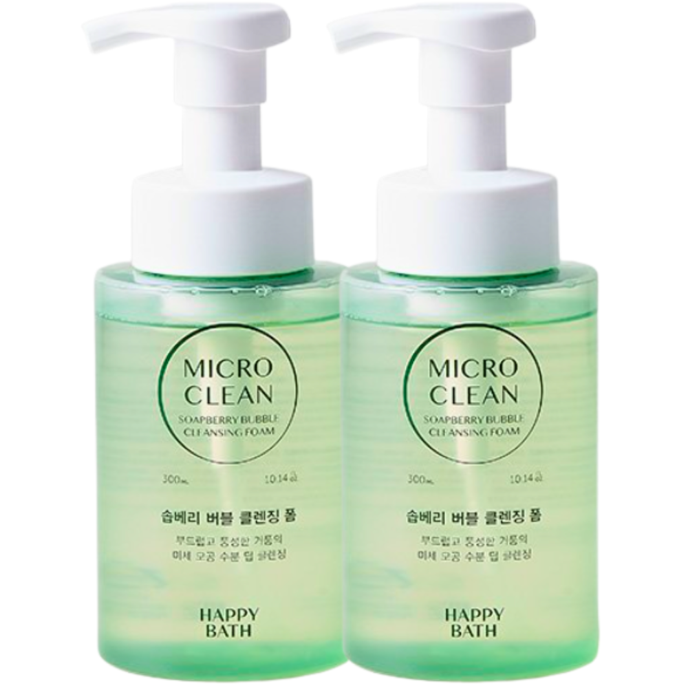 해피바스 마이크로 미셀라 솝베리 버블폼 300ml x2개 - 상품 이미지