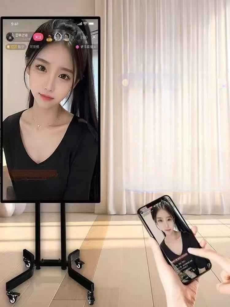 TV브라켓 플로어 텔레비전 다이 삼각대 거치대 브래킷 70-이동식 스탠드 포함 137 x 80cm - 상품 이미지