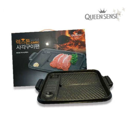 점보 사각 구이팬 고기불판 삼겹살구이 야채구이 가정용 캠핑용 야외용 바베큐용