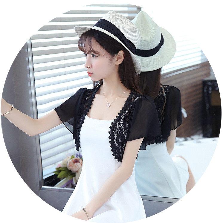 여성 여름 린넨 볼레로 반팔 가디건 썸머 아우터 - 상세 이미지 3