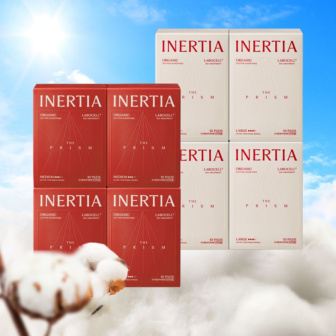 [4700만장 완판템] [8팩] 이너시아 더 프리즘 유기농 생리대 제품 이미지