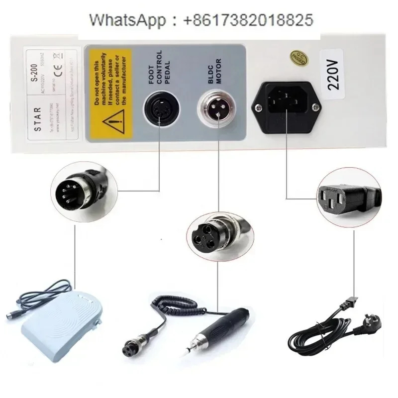 실험실 장비 브러시리스 마이크로모터 150w 60000rpm 고속 마이크로 모터 핸드피스 무릎 컨트롤 포함