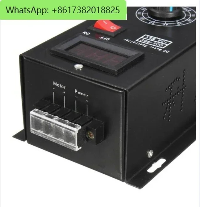 DC 6-90V PWM 모터 속도 컨트롤러 레귤레이터 PLC 15A 거버너 볼트 디스플레이