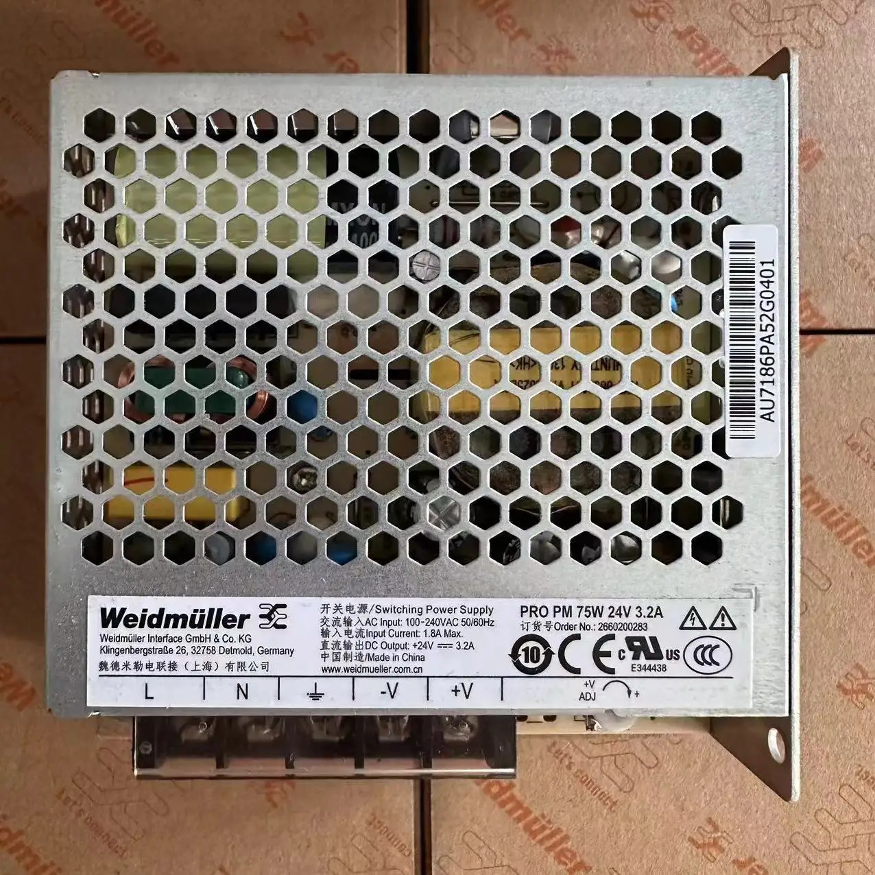 바이드뮬러 2660200283 PRO PM 75W 24V 3.2A 스위칭 전원공급장치 DC 플랫 패널