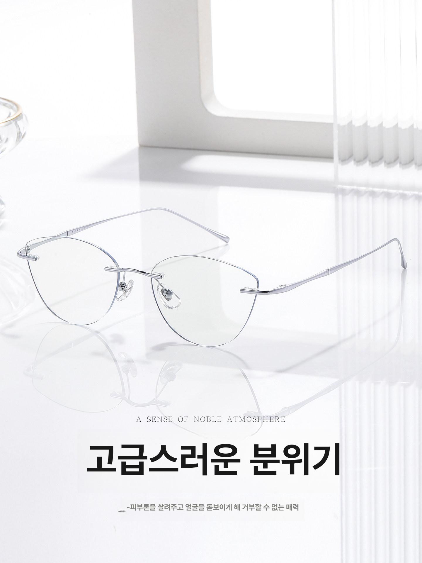 캣아이 안경 안경테 캣츠아이 복고 긱시크 레오파드 레트로 금테 빈티지 - 상세 이미지 2