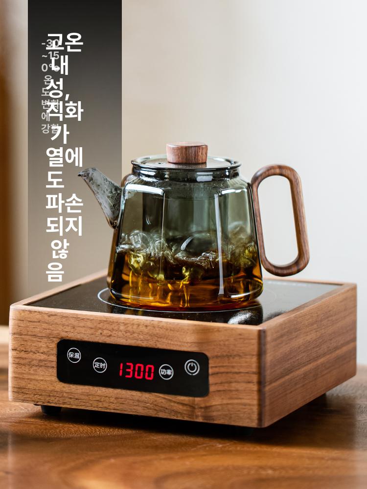 유리 간편한 차주전자 필터 포함 홈카페 티 우리기 꽃차 500ml 투명 401ml 에서 500ml - 상세 이미지 4