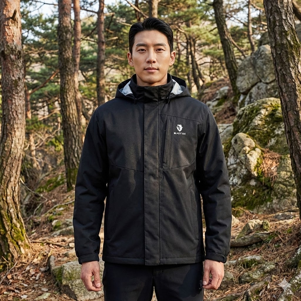 블랙야크 남성 봄 간절기 아웃도어 방수 3L 방풍 바람막이 등산 자켓 - 상품 이미지