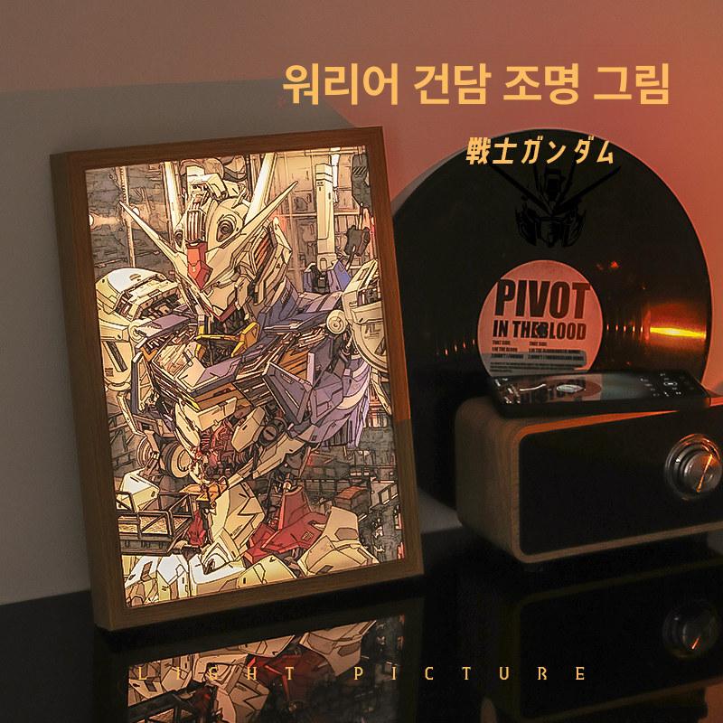 그림 조명 인테리어 건담 거실 LED 액자 - 상세 이미지 2