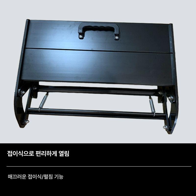 캠핑카 스텝 접이식 트레일러 카라반 발판 고강도 지지대 블랙단층수동중량발판 단일 개별 포장 조명 없음 - 상세 이미지 4