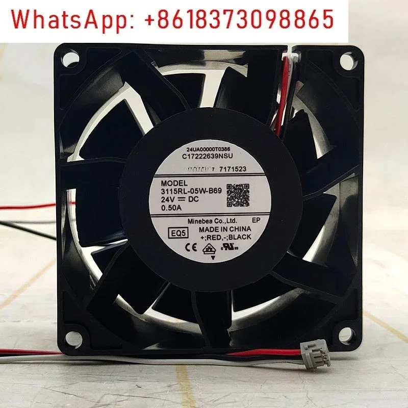 3115RL-05W-B69 24V 0.50A 8CM8038 인버터 냉각팬