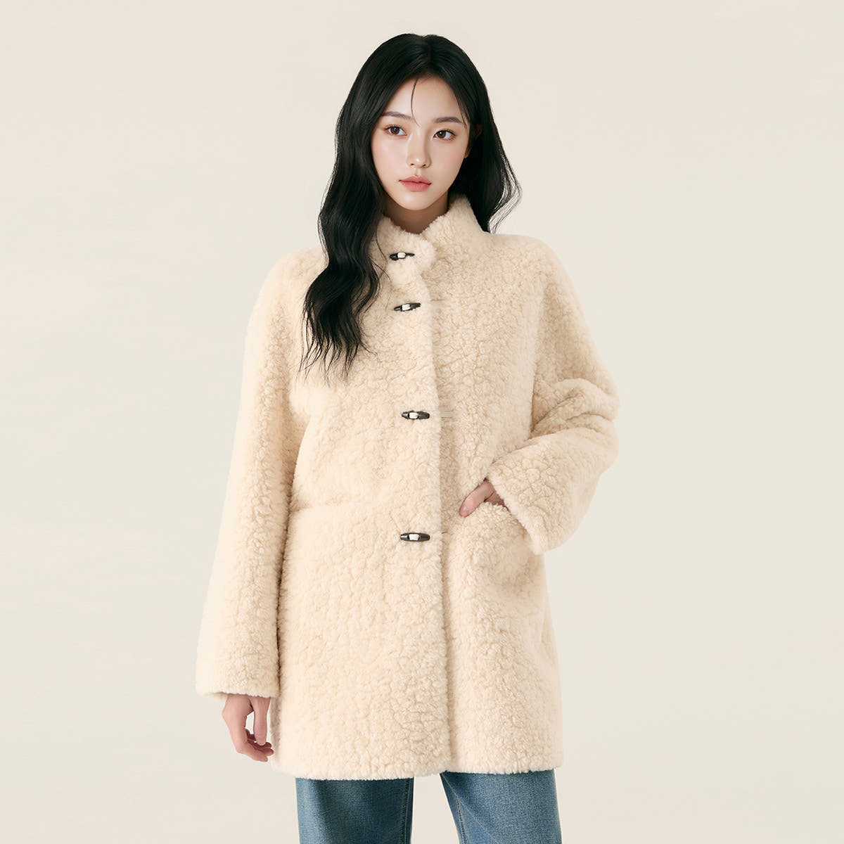 [한정수량] [N배송] 로엠 덤블 미디 코트 RMJLG11RTG