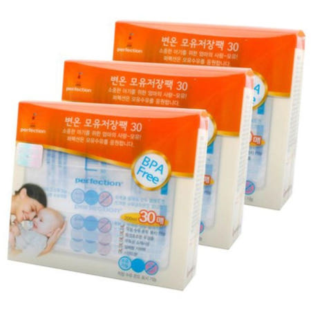 지퍼팩 퍼펙션 변온 모유 저장팩 (30매X3개)(200ml)/보관팩