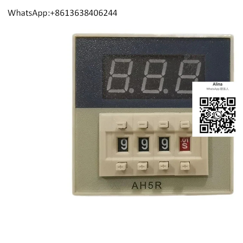 프리미엄 AH5R-4 AH5R-2 디지털 디스플레이 시릴레이 타이머 220V 24V 110V 전압을 참고하세요.