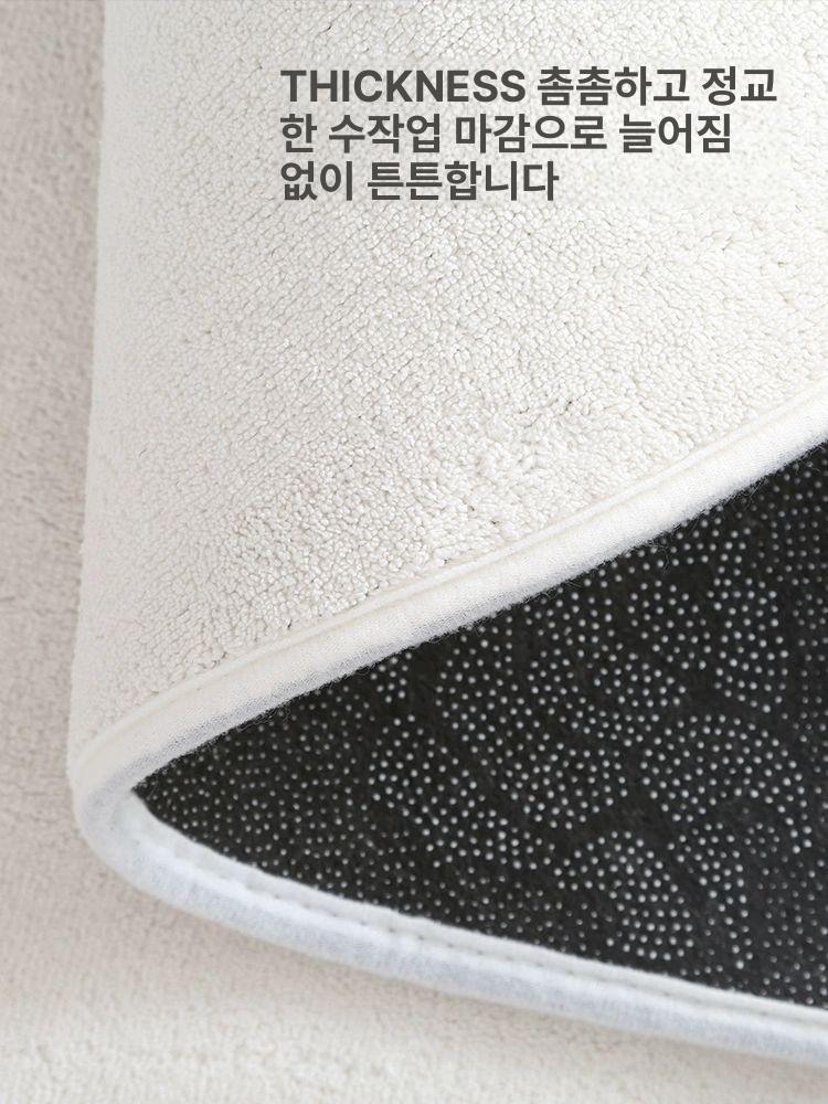원형 카펫 페르시안 스타일 빨간 대형 거실 화장대 린넨 베이지화이트 맞춤형 - 상세 이미지 5