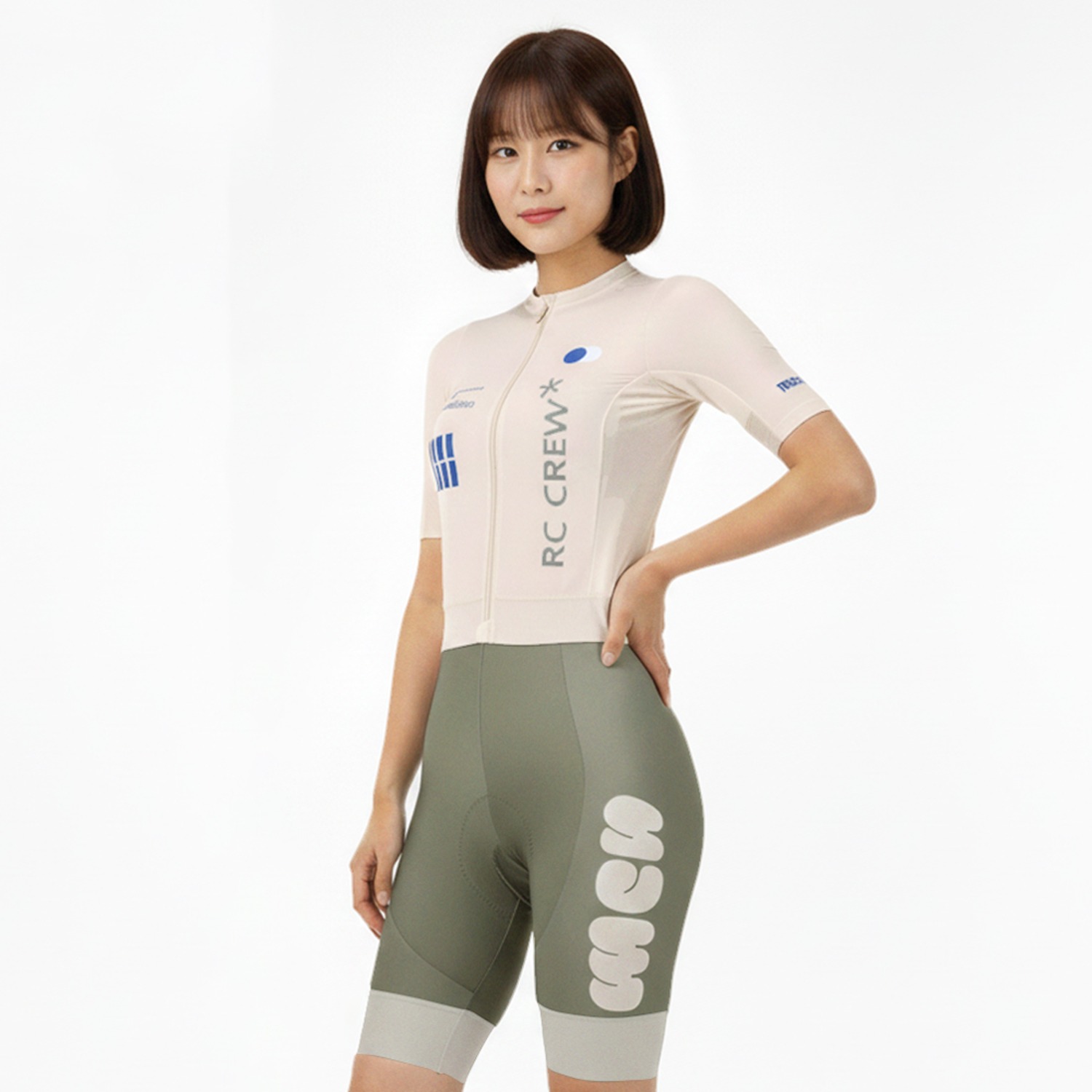 엠씨엔 자전거 크롭 반팔 져지 하드여성용 레이싱핏 사이클 상의 - 상세 이미지 5