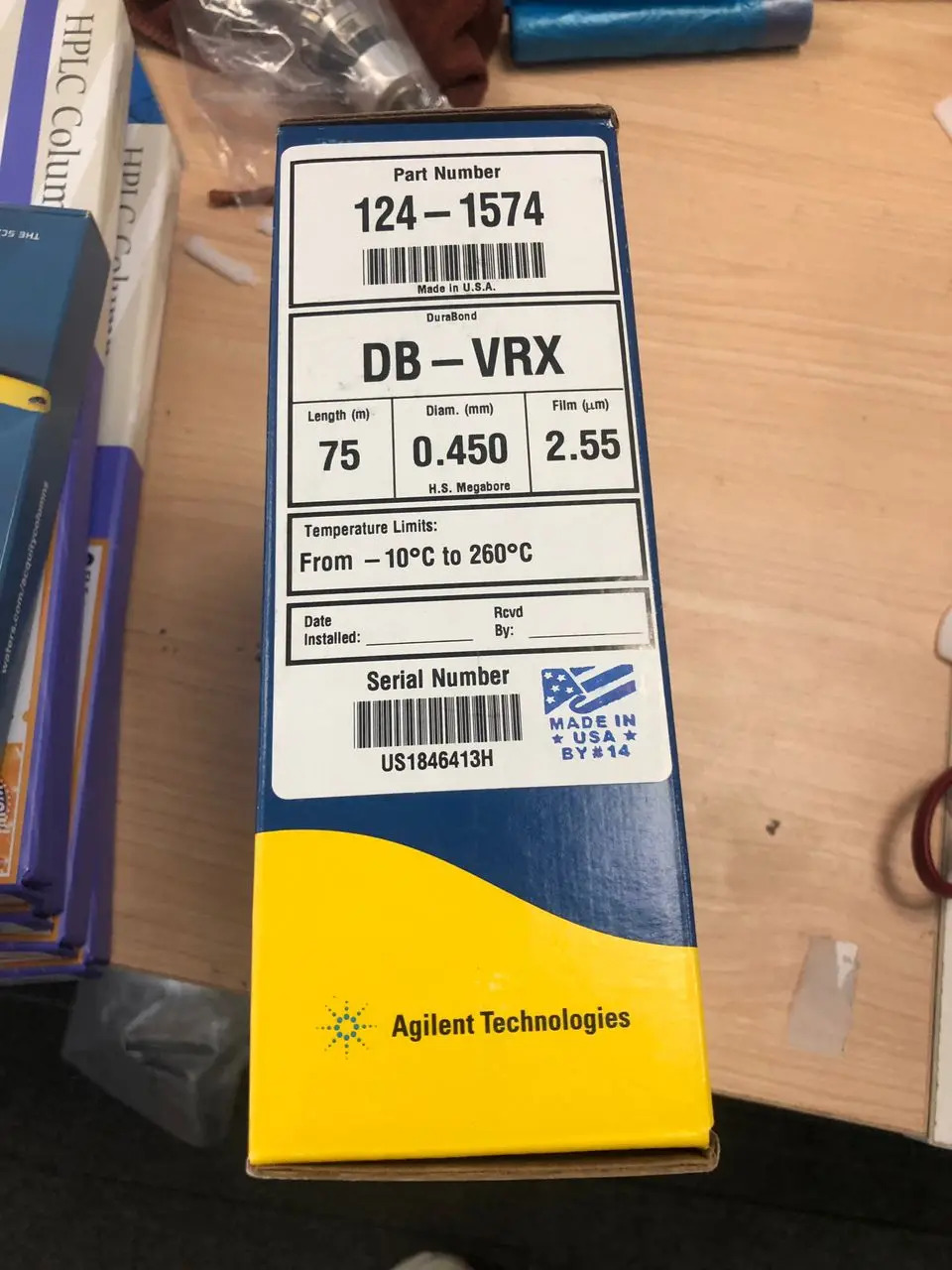 6890 7820 8860 8890 시리즈Agilent 124-1574 DB-VRX 75M 0.45mm 2.55um