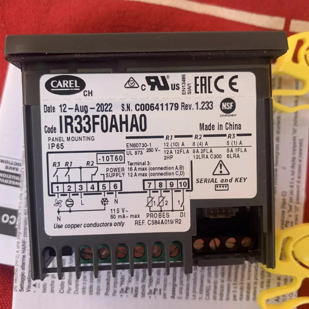 CAREL IR33F0AHA0 센서 115V 온도 컨트롤러 새 원본