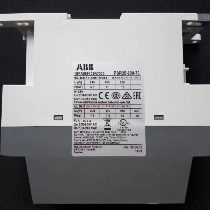 ABB PSR60-600-70 30kw PSR72-600-70 37kw PSR85-600-70 45kw PSR105-600-70 55kw 소프트 스타터 원본