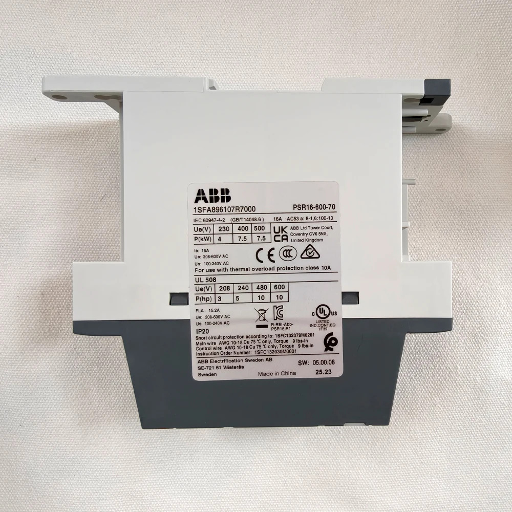 ABB 소프트 스타터 PSR3/6/9/12/16/25/30/37/45/60/72/85/ PSR3-600-70 PSR6-600-70 PSR9-600-70 PSR12-600-70 P