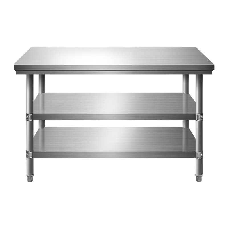 스테인리스 작업대 업소용 조리대 상부 선반 보조테이블 3단 작업대 80x40x80cm - 상품 이미지