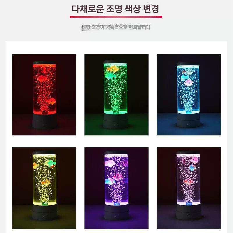 고양이 해파리 아쿠아리움 인테리어 장식물 물멍 거실 문어 램프 소형 8 x 22cm 버튼 - 상세 이미지 3