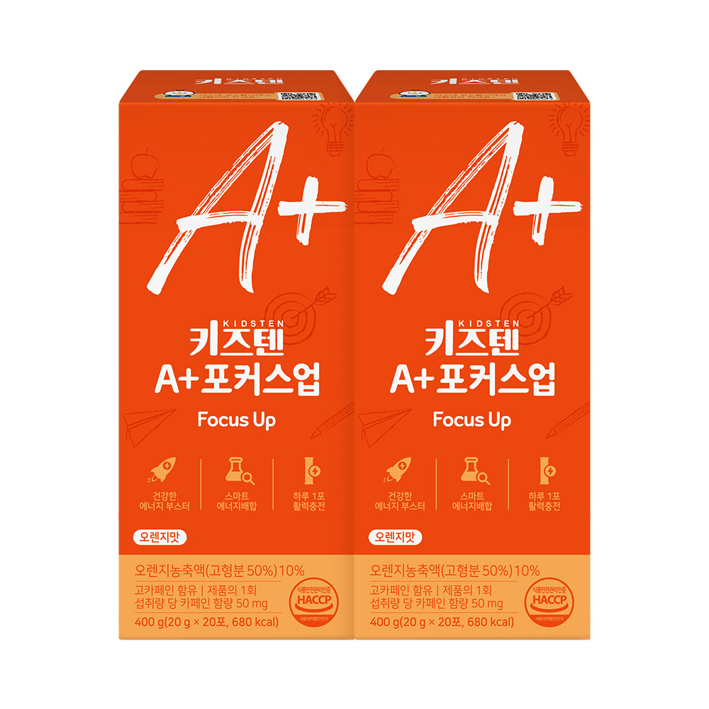 키즈텐 에이플러스 포커스업 청소년 식물성 카페인 아르기닌 누트로픽 젤리 20포, 2개 - 상세 이미지 3