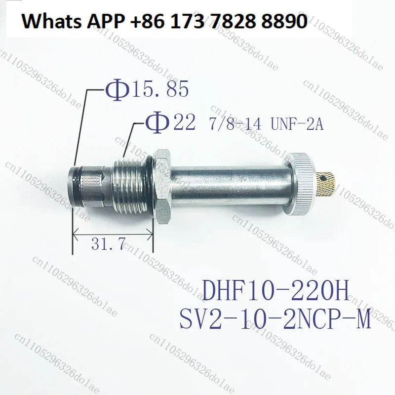 DHF10-220H LSV10-2NCP-M 일반적으로 닫힌 수동 솔레노이드 밸브 나사형 삽입형 이위치 이방향