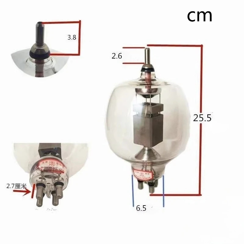 진저우 화광 7T62R FU605 고주파 2.8KW 진공 히팅 튜브