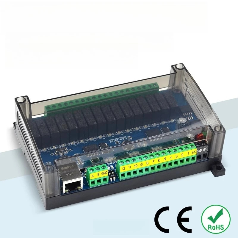 이더넷 원격 제어 IO 데이터 수집 모듈 RS232/485 RJ45 Modbus TCP/RTU/UDP 릴레이 트랜지스터 BSM-0404E BSM-1216E