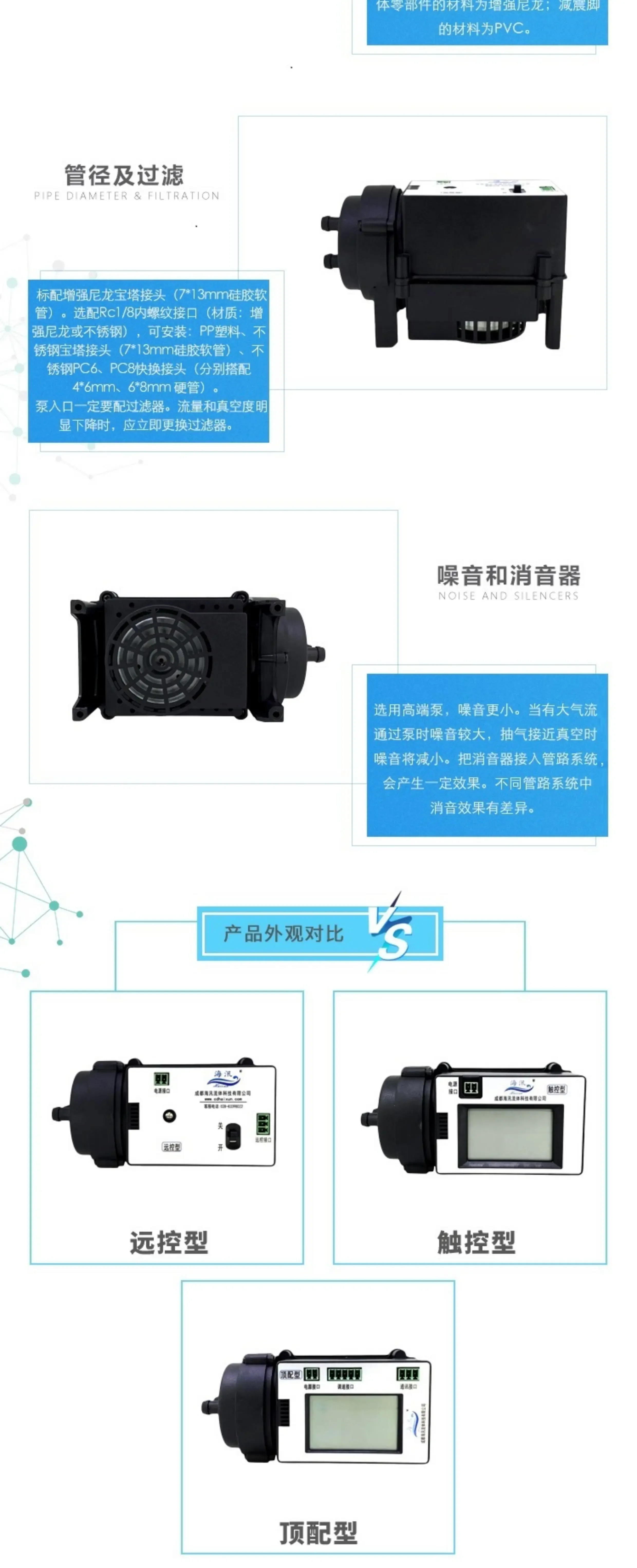 마이크로 TCN 속도 제어 팽창 펌프 24V DC 저다이어프램 오일 프리