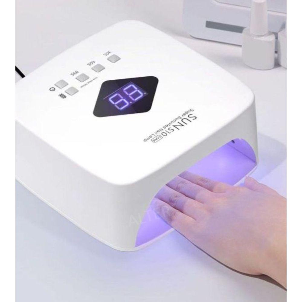 UV LED 네일 램프 경화 sun 고속 S10 화이트 배터리 모델 120W - 상세 이미지 2
