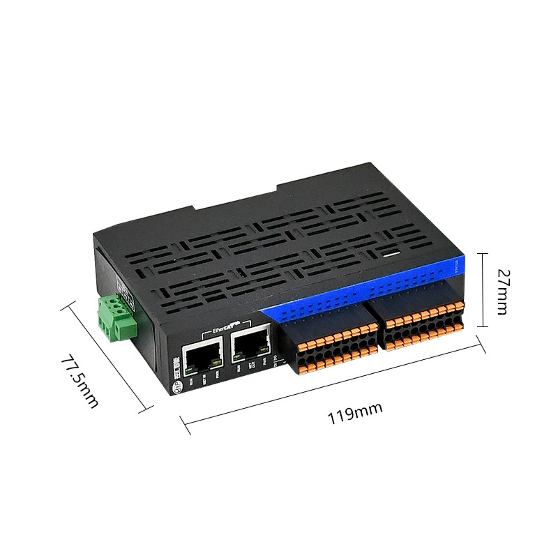 산업등급 EtherCAT 원격 IO 데이터 수집 제어 모듈 EDS-32A-D2 디지털 16I 16O NPN DC24V 2 이더넷 포트