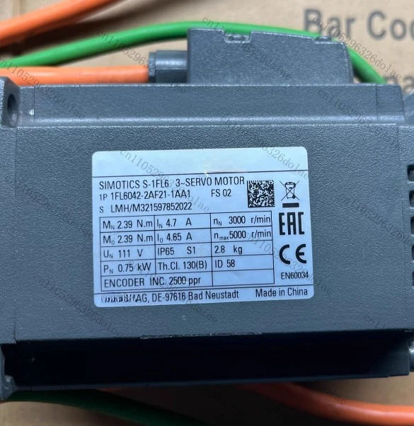 1개 모터 1FL6042-2AF21-1AA1 0.75KW 리퍼 완료