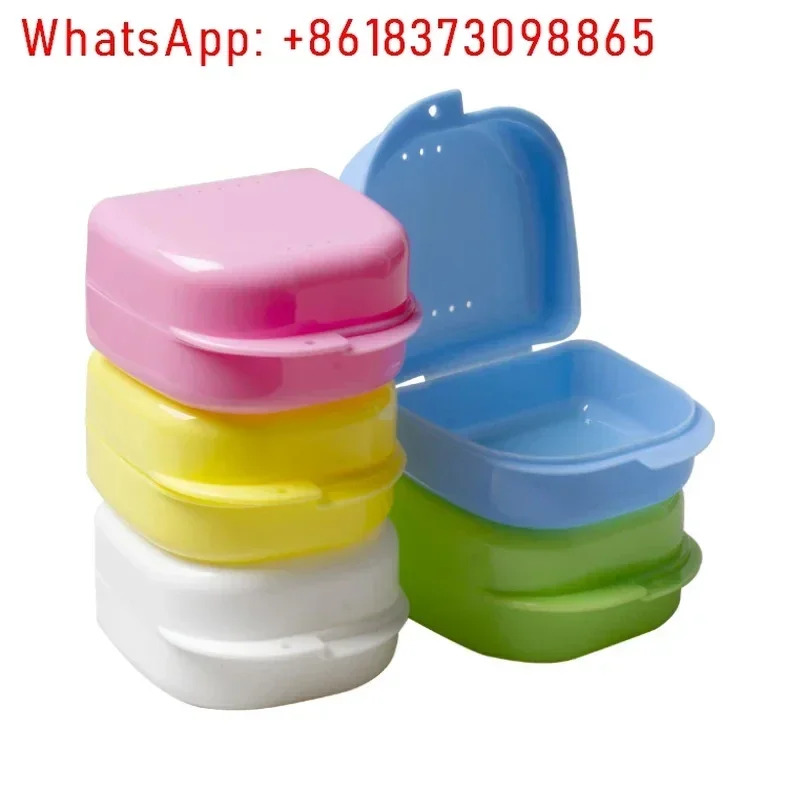 50pcs Lagre 치열 기 상플라스틱 리테이너 케이스 틀니 상틀니 보호