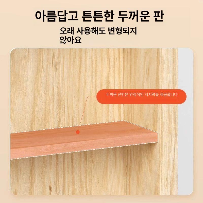 쇼케이스 미니 장식장 선반 피규어 인형 목재 진열장 벽걸이 우드 카페 나무 - 상세 이미지 3
