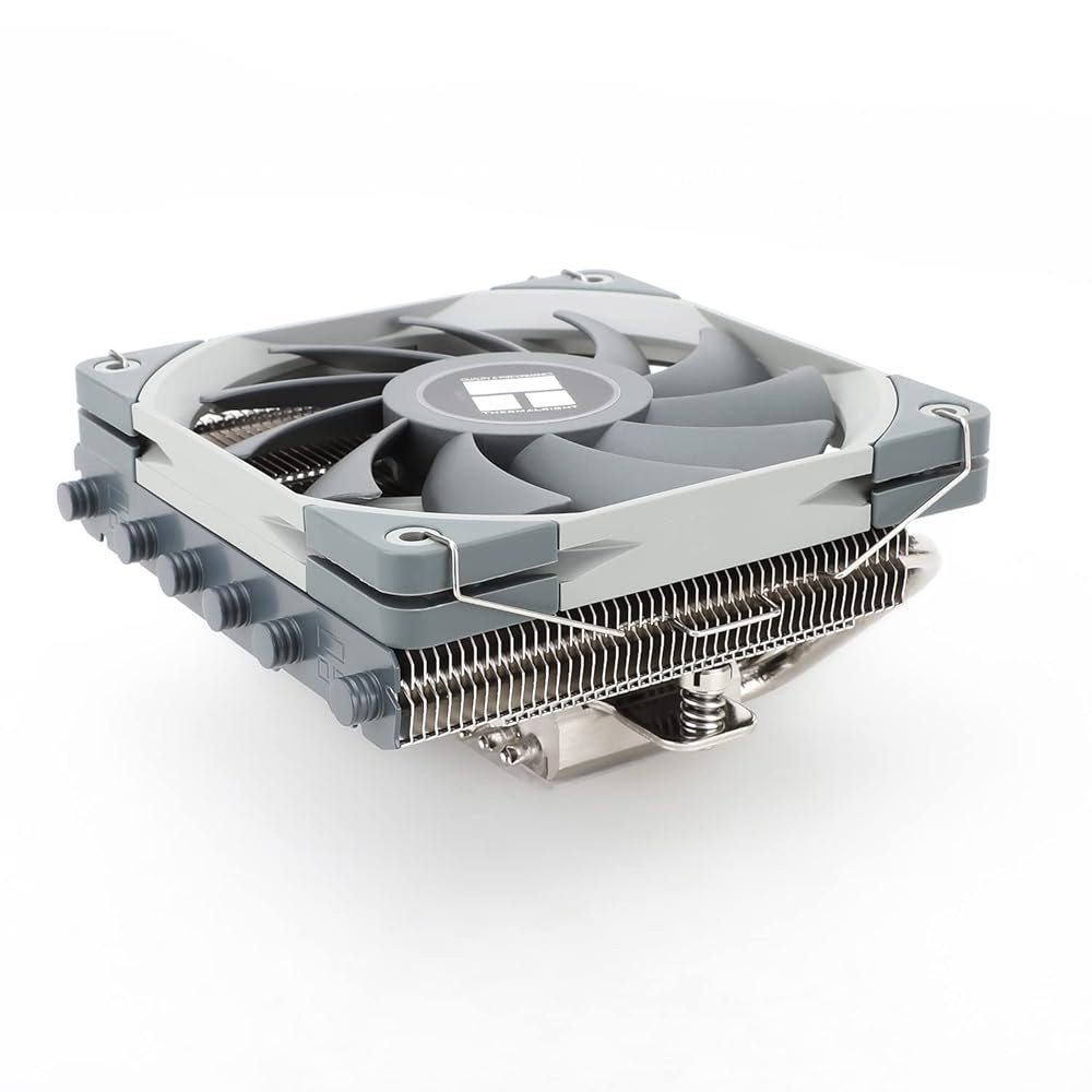 Thermalright AXP120-X67 로우 프로파일 CPU 에어쿨러, 120mm TL-C12015 PWM 팬, 6개의 히트 파이프, 67mm 높이 냉각, AM4 / AM5, - 상품 이미지