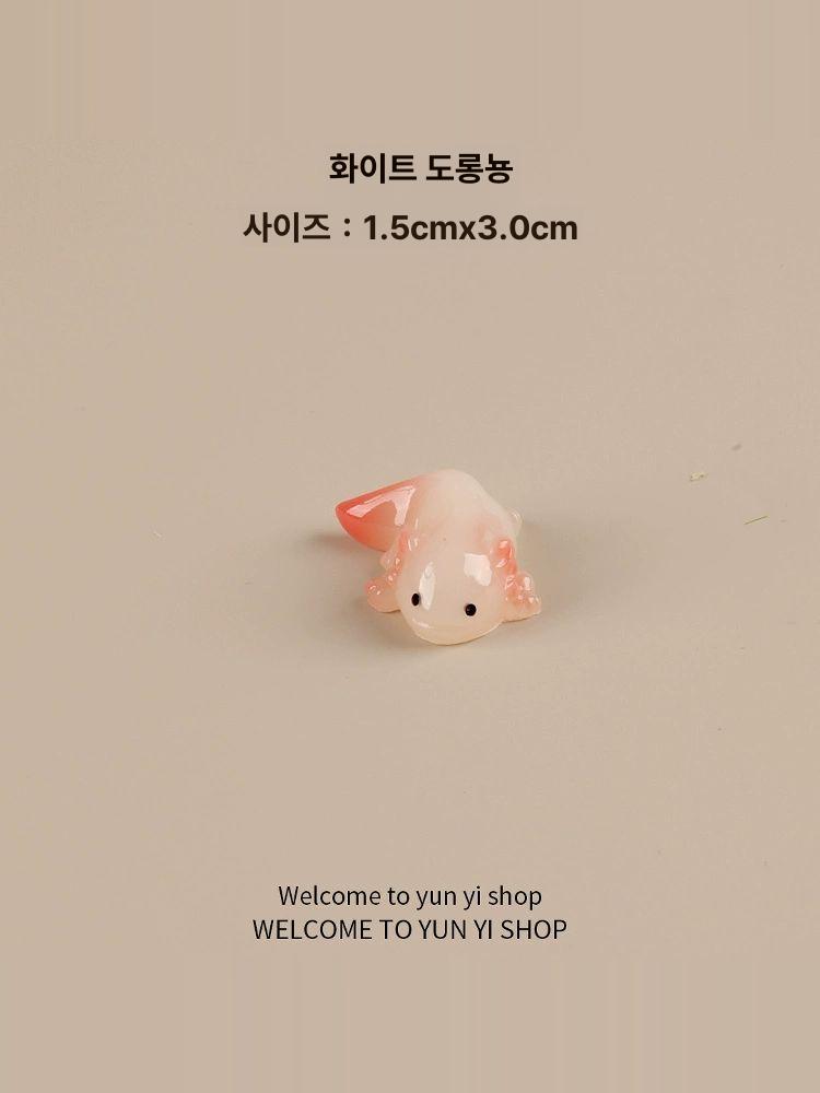 우파루파 피규어 야광 장난감 선물 도룡뇽 소품 동물 - 상세 이미지 4